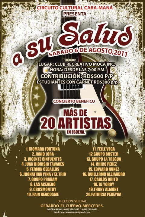 Afiche Concierto "A su Salud"